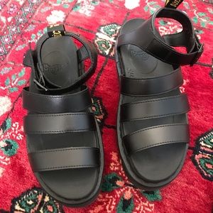 Dr Martens Brando Leather platform sandals